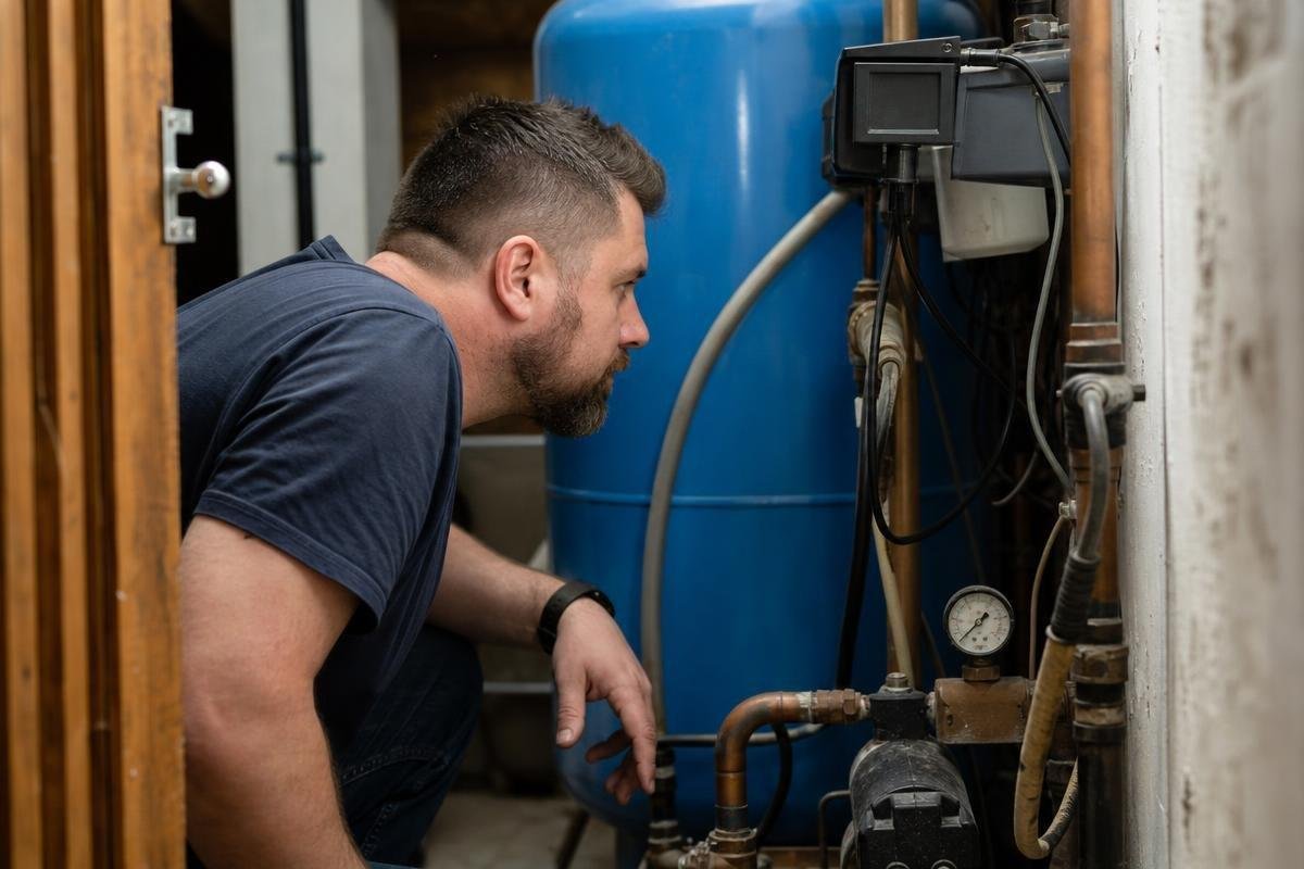 technician diagnosing well water system problem in Ukiah